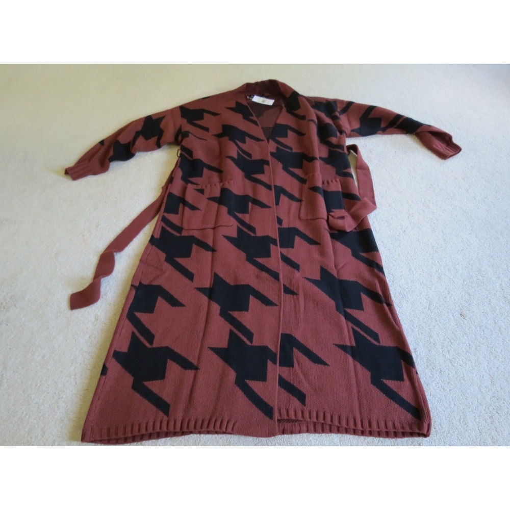 Fashion to Figure Southwest Pueblo Boho Pattern Maxi Cardigan Size 2